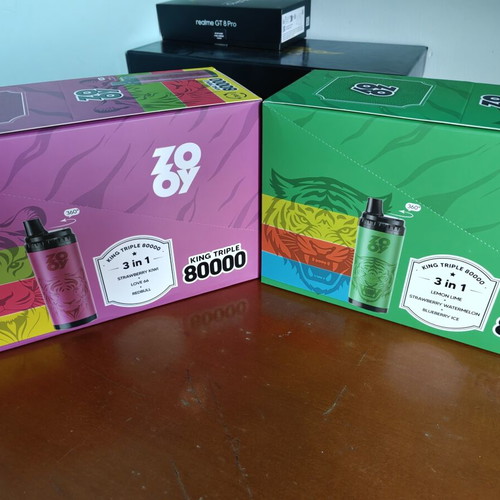 Vape 80.000 Zooy King new with triple flavor and rotating mouthpiece