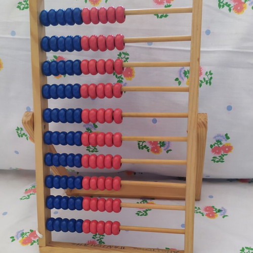 Wooden abacus educational toy, like new
