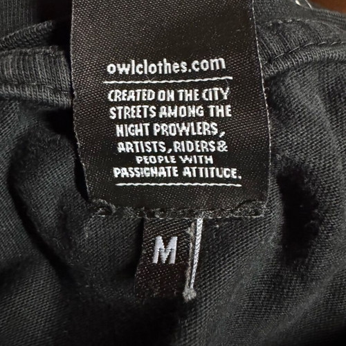OWL T-Shirt size M used, black with print wear