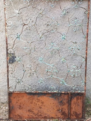 Solid iron antique garden door used