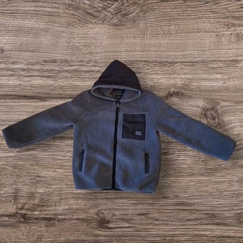 Hashtag fleece jacket with hood for kids aged 11, like new, grey