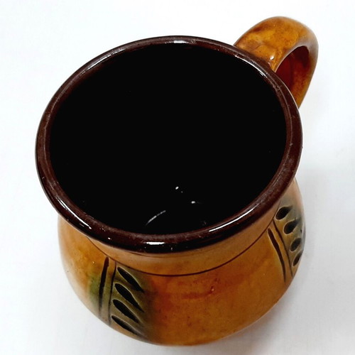 Small glazed ceramic pot handpainted, like new, Bulgaria