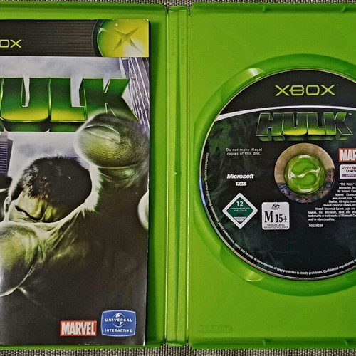 Hulk Xbox game used, complete and in excellent condition