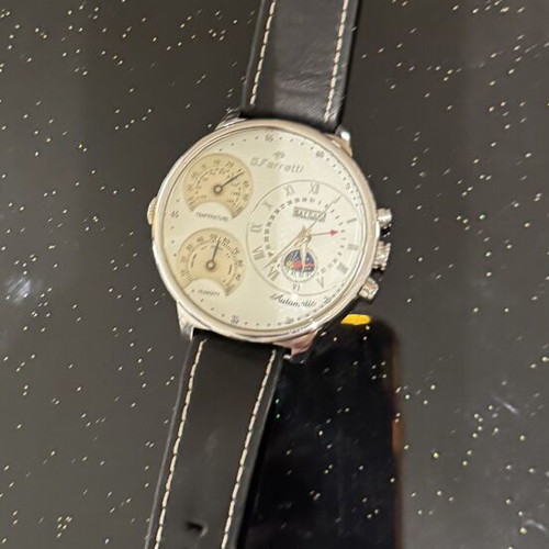 G.Ferreti automatic watch like new with date, moon phases, temperature, humidity