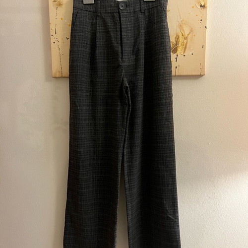 Stradivarius fabric pants used, regular fit, brown