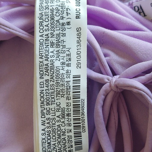 Zara swimsuit one-piece lilac high leg small, like new