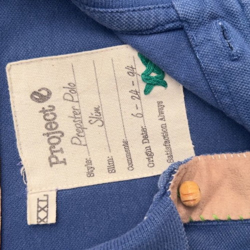 Project E cotton polo shirt XL like new, blue