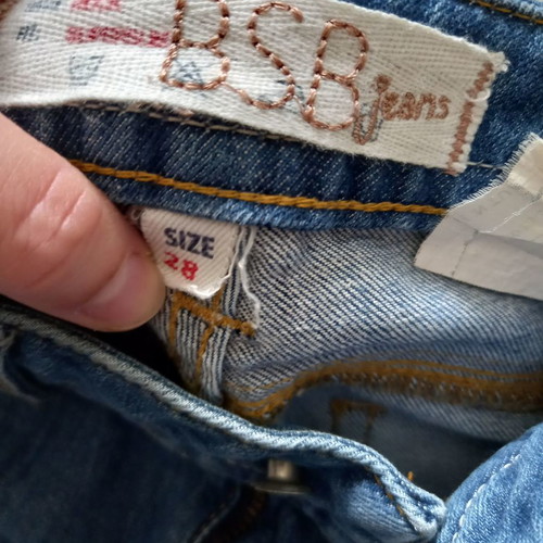 Bsb jeans used with zipper detail and stains
