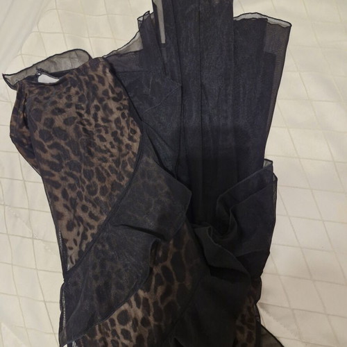 Mitropoulos Asymmetric Dress size 1, like new, black and brown