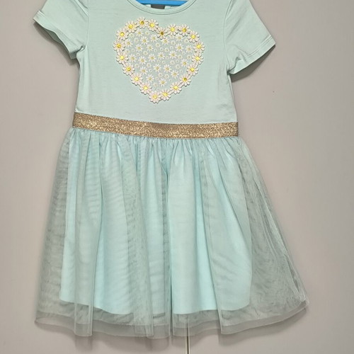 Cool Club girls' dress size 104, like new, tulle and daisies
