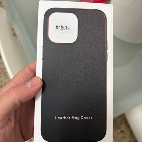 Leather cases for iPhone 15 plus black and blue