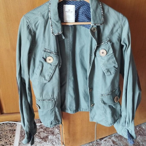 Replay jacket green size M like new