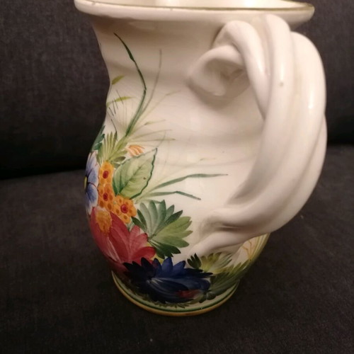 Italian pitcher used with hand-painted design 18x16cm