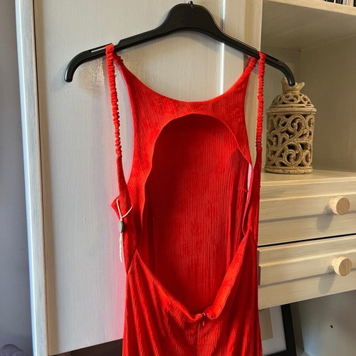 Red backless dress Small new Topshop