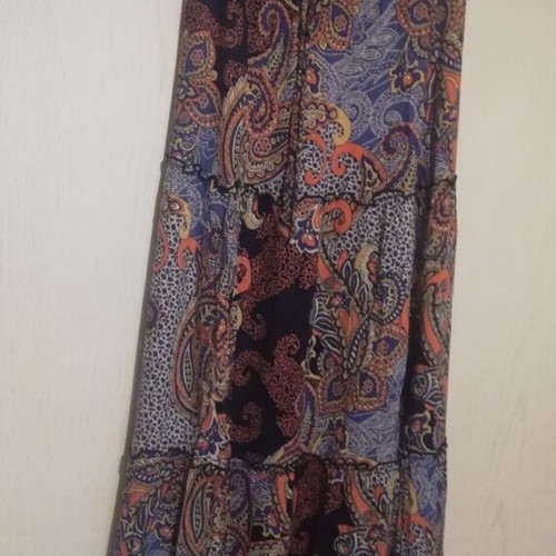 Maxi strapless dress used, multicolor, one size