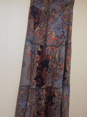 Maxi strapless dress used, multicolor, one size