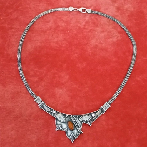 925 Gianniotiko necklace used with amber 40cm