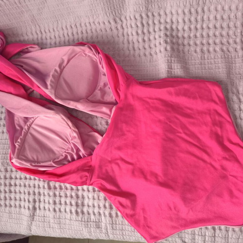 Fuchsia one-piece swimsuit