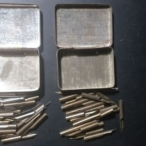 Collectible Columbia Tin Boxes with Record Player Needles