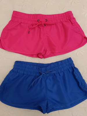 Sports shorts like new, size XS, set of 2, blue and pink