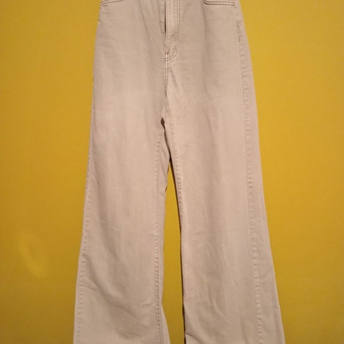 Bershka Wide Leg Pants beige size EUR 36 like new
