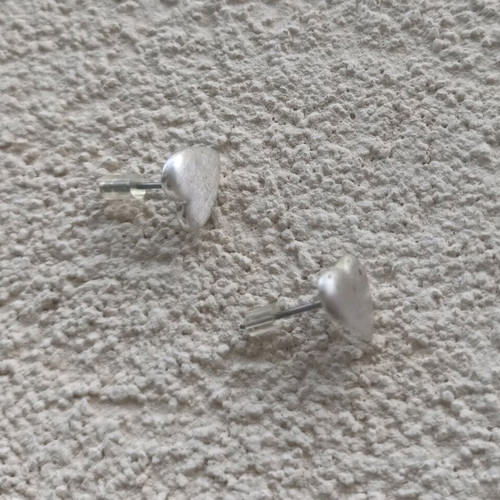 Heart earrings like new, silver