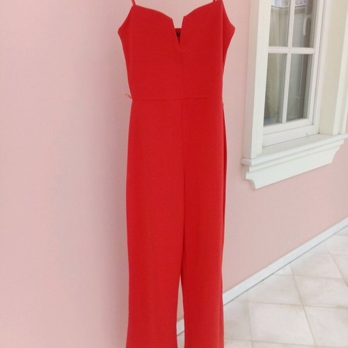 Boohoo women's new medium orange pants with belt