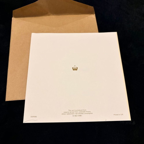 Collectible Art Card "Best Wishes" like new with gold embossed details