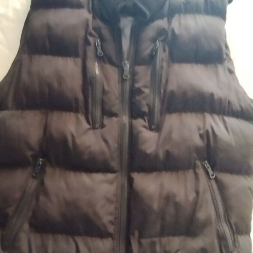 Men's black padded sleeveless jacket XXL