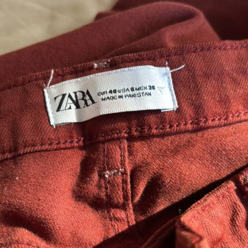 Zara women's pants size L red like new
