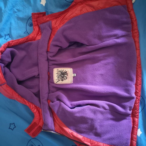 Thick winter jacket with down and polar fleece, size 80, 1 year, like new