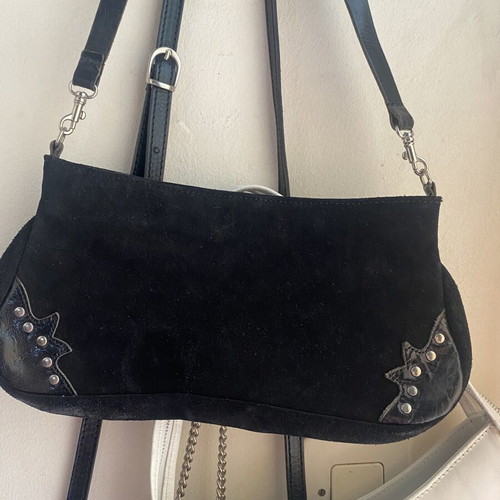 Shoulder bags set of 5, leather and suede