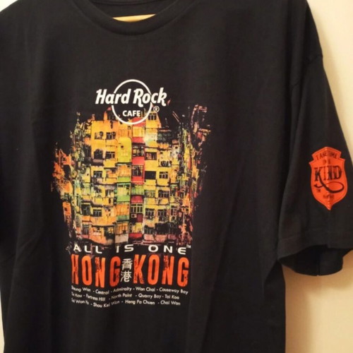 Hard Rock Cafe Hong Kong T-shirt like new, XXL, black