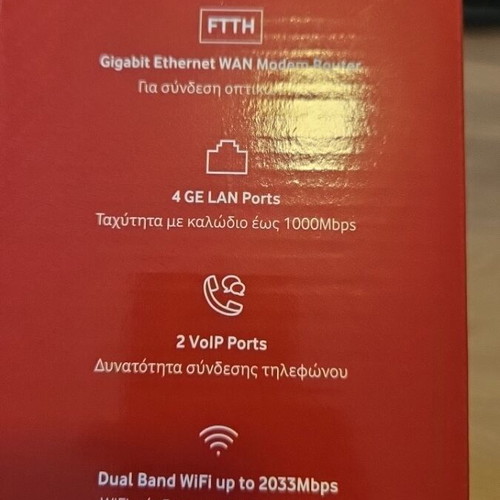 Vodafone ZTE ZXHN H268Q ρουτερ καινούργιο, κατάλληλο για ADSL VDSL FTTH