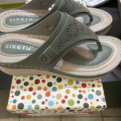 Siketu Women's Anatomical Green Thong Sandals New Size 39
