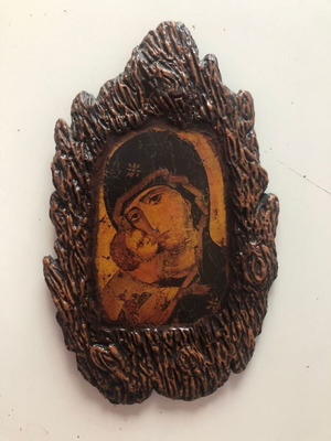 Panagia and Christ Icon used, 15cm x 25cm