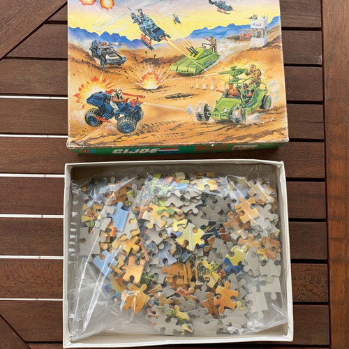 Gi Joe MB puzzle 200 pieces used Hasbro 1986 Action Force