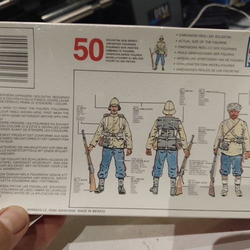 British Infantry 1/72 scale figures, new, Esci 232, pack of 50