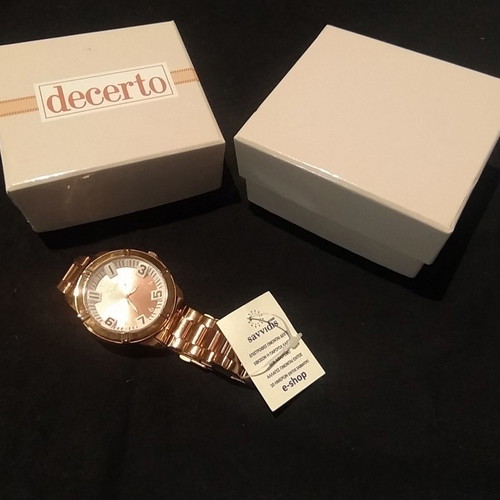 Decerto wristwatch new, women's, gold-pink tone