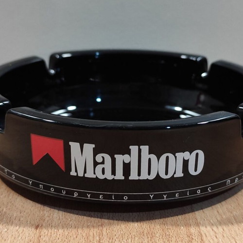 Marlboro ceramic ashtray used, vintage advertising
