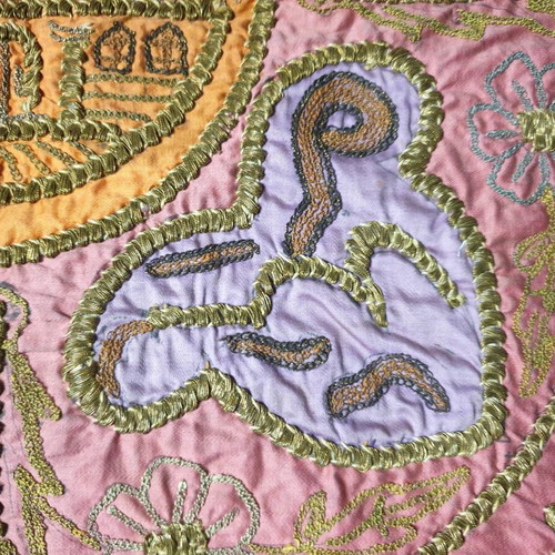 Ottoman turban cover used, embroidered with gold thread