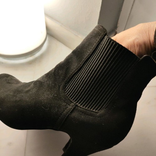 Booties used size 38 black suede with 8 cm heel
