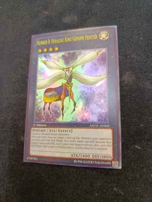 Yu-Gi-Oh Number 8 Heraldic King foil card 1st edition like new