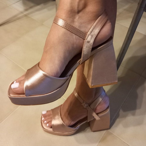Tulipano sandals size 36 like new, pink and gold platform