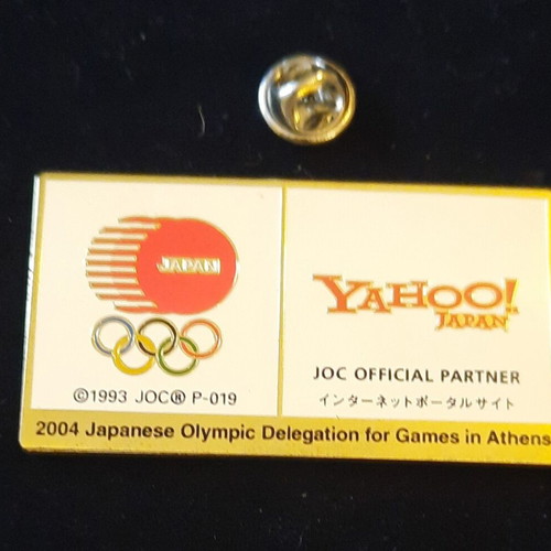 Olympic Games Athens 2004 pin Japanese sponsor Yahoo! Japan new, genuine