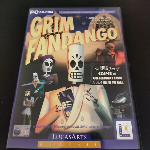 Grim Fandango PC CD-ROM original LucasArts 2 CDs with DVD case