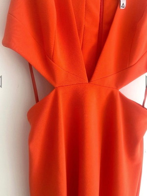Φόρεμα bright orange ΑQ/AQ μέγεθος L καινούργιο, cut out με κοψίματα