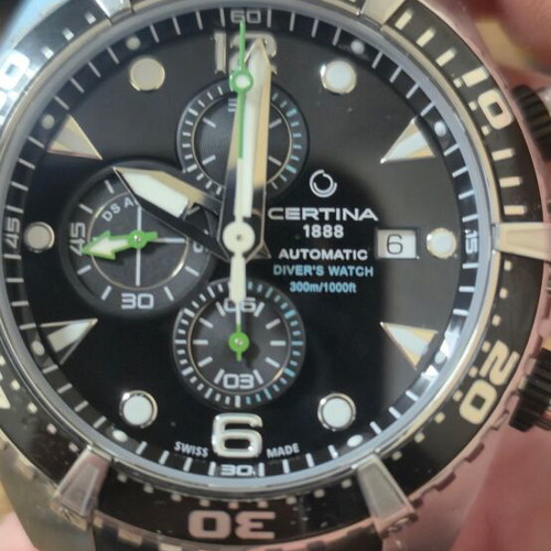 Certina DS Action Automatic Chronograph men's watch like new, black