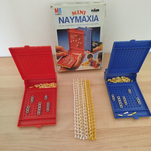 MB Games Mini Battleship used vintage board game