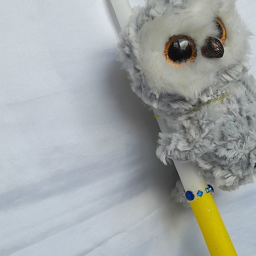 Handmade candle new with gift owl teddy bear
